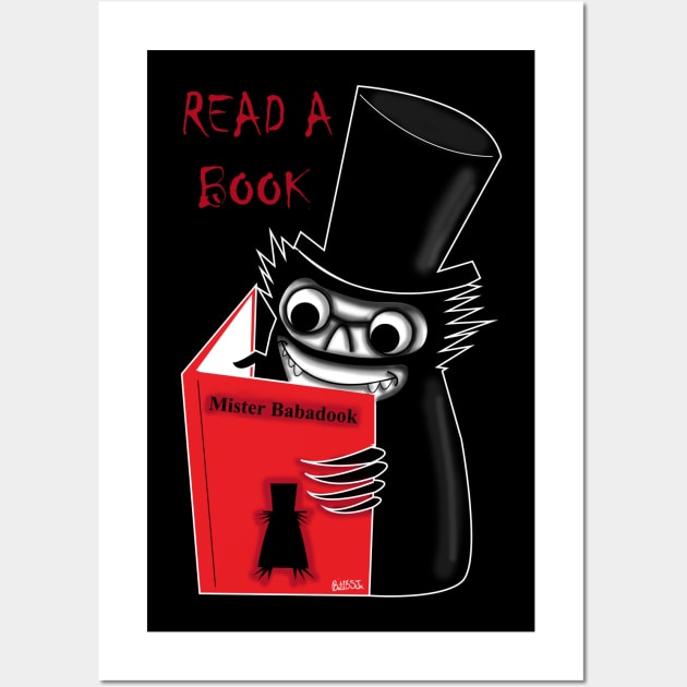 Read a Book, with Mr. Babadook Wall Art by Bat13SJx